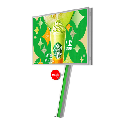 সহজ ইনস্টলেশন ডিজিটাল ডিসপ্লে 8000nits IP65 P6 ইস্পাত বিলবোর্ড বহিরঙ্গন বিজ্ঞাপন নেতৃত্বাধীন বিলবোর্ড মূল্য