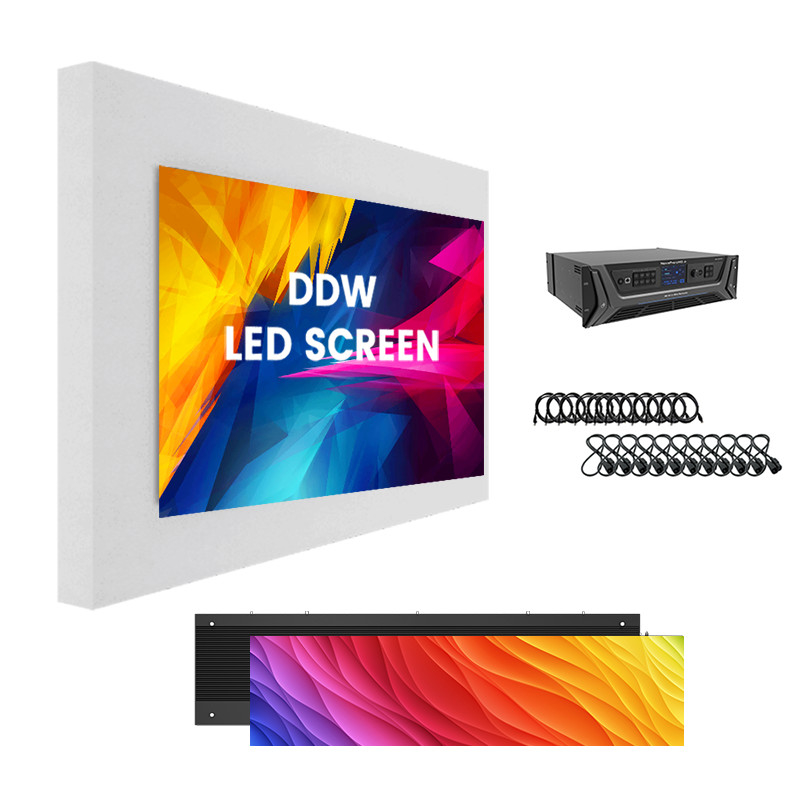 P1.56 P1.95 P2.5 P2.6 P2.9 P3.91 এলইডি স্ক্রিন - 500x250/750x250/1000x250 মিমি অ্যালুমিনিয়াম ক্যাবিনেট, সম্প্রচার স্টুডিও এবং কর্পোরেট ইভেন্টের জন্য 1200 নিট